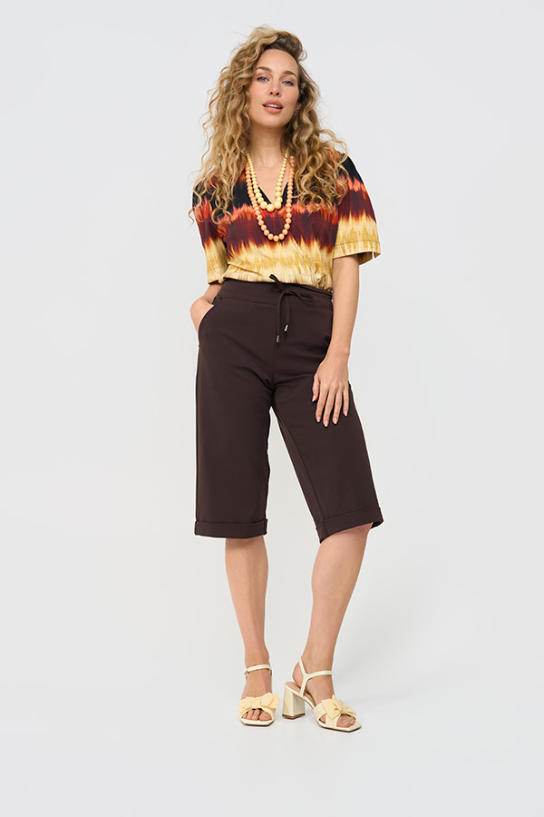 Mi Piace - Bermuda Overknee Shorts - Espresso