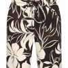 Mi Piace - Bermuda Tropical Hibiscus Print - Espresso