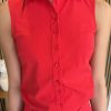 Mi Piace - Blouse Mouwloos - Red | Morgen in huis!