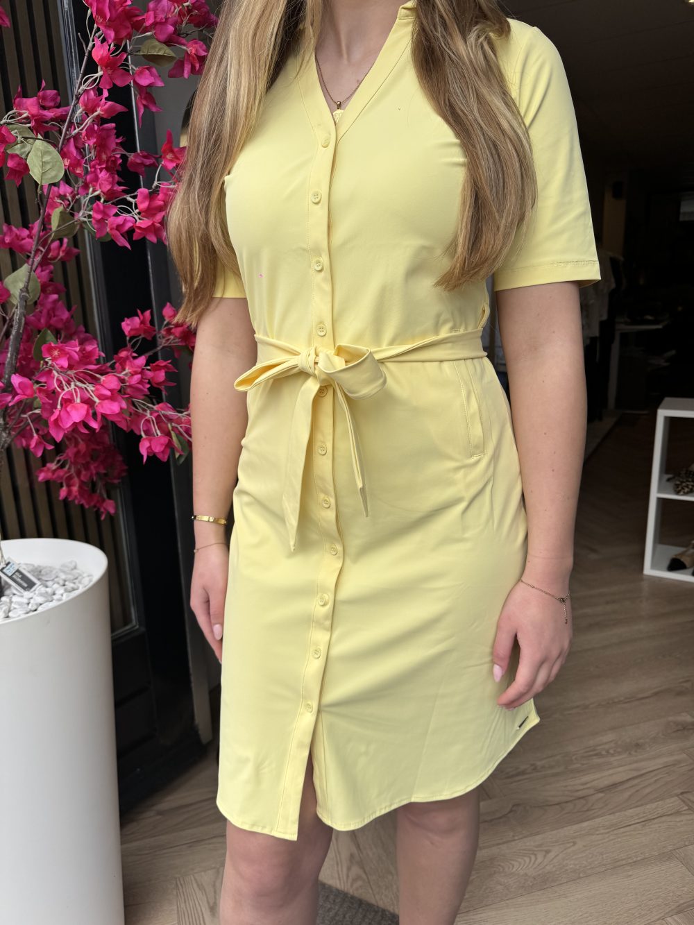 Mi Piace - Dress V Neck - Lemon Yellow | Morgen in huis!