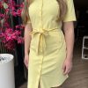 Mi Piace - Dress V Neck - Lemon Yellow | Morgen in huis!