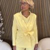 Mi Piace - Blazer Belted - Lemon Yellow | Morgen in huis!