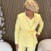 Mi Piace - Blazer Belted - Lemon Yellow | Morgen in huis!