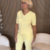 Mi Piace - T Shirt V Neck - Lemon Yellow | Morgen in huis!