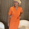 Mi Piace - Dress V Neck - Orange | Morgen in huis!