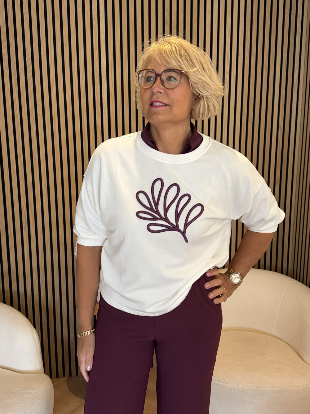 &Co Woman - Leaf - Off White | Morgen in huis!