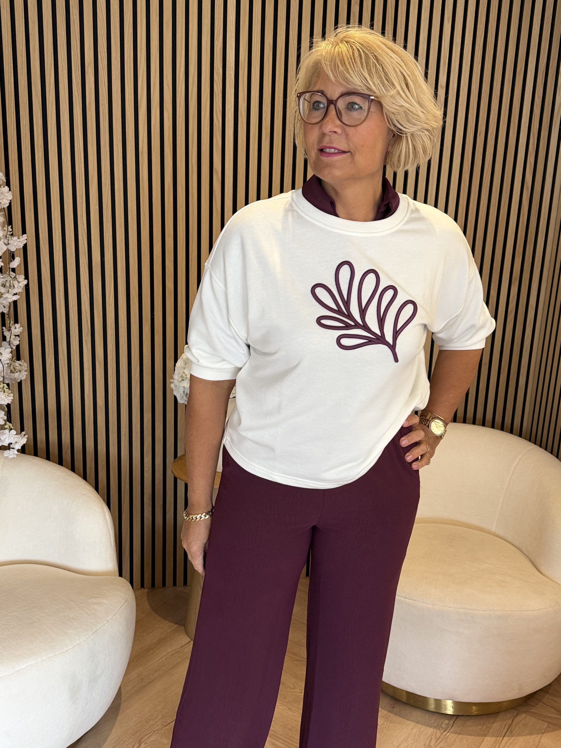 &Co Woman - Leaf - Off White | Morgen in huis!