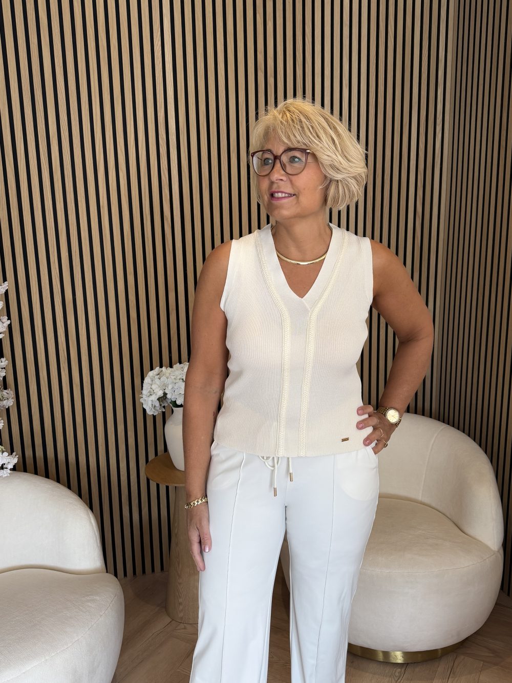 Kimara - Lanette Top - Creme | Morgen in huis!