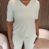 Mi Piace - T Shirt V Neck - Pistachio
