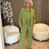 Mi Piace - Jacket Cropped - Turtle Green/ Mi Piace - Broek Straight - Turtle Green
