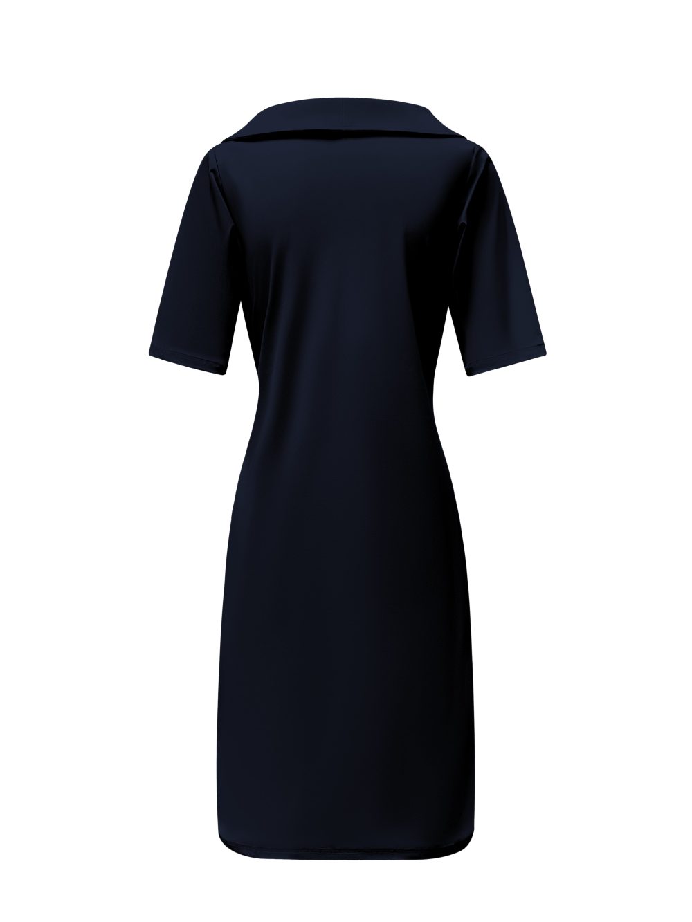 Triple Nine - Dress with broad collar and belt - Navy | Morgen in huis!