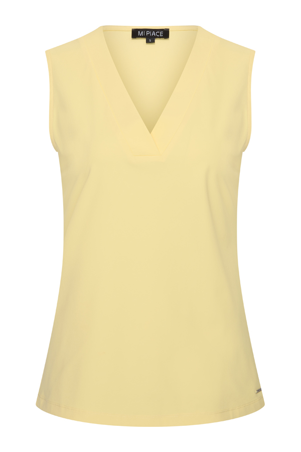Mi Piace - Top Mouwloos - Lemon Yellow