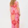 Mi Piace - Singlet Dress Desert Anemone Print - Coral