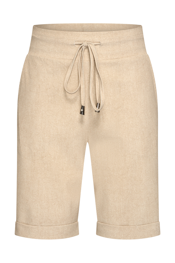 Mi Piace - Bermuda Linnen Structure Print - Latte
