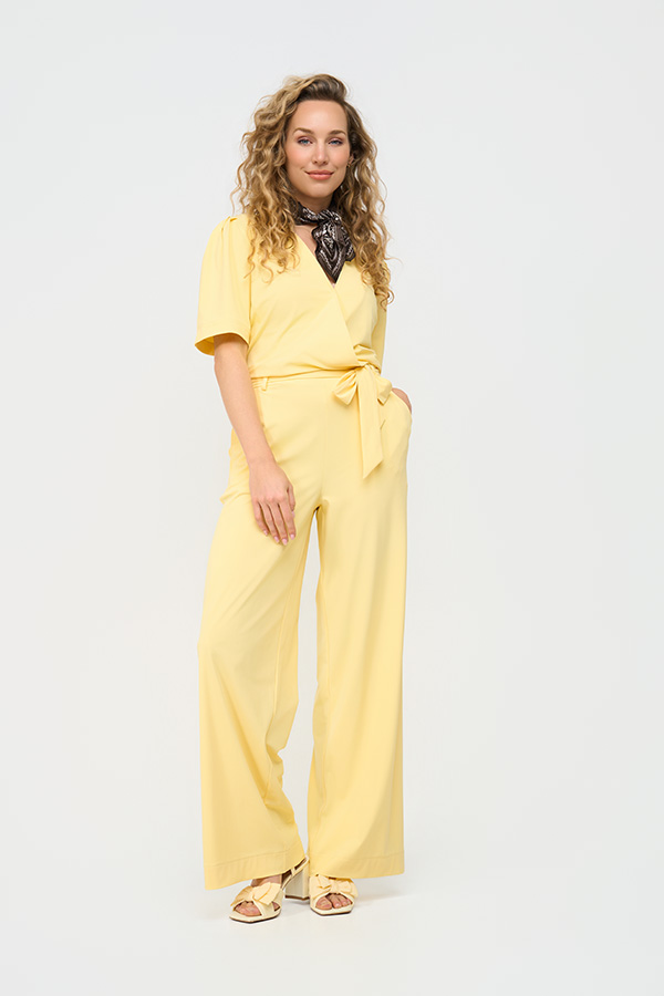 Mi Piace - Wrap Jumpsuit Heavy - Lemon Yellow
