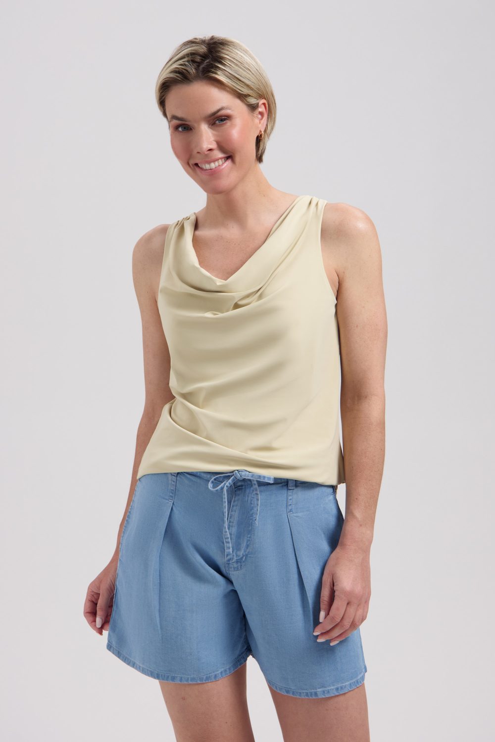 Lady Day - Malba Shorty - Chambray/ Lady Day - Ellen Travelstof Top - Shell