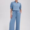 Lady Day - Matilde Trousers - Chambray/ Lady Day - Alexandra Blouse - Chambray