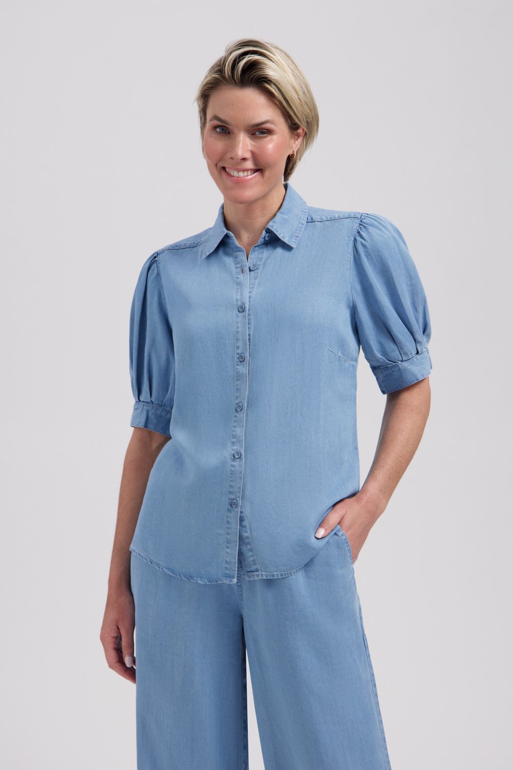 Lady Day - Alexandra Blouse - Chambray
