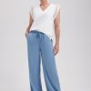 Lady Day - Lake Travelstof Top - White