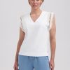 Lady Day - Lake Travelstof Top - White