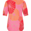 Mi Piace - Blouse Puff Desert Anemone Print - Coral
