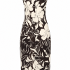 Mi Piace - Singlet Dress Tropical Hibiscus Print - Espresso