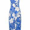 Mi Piace - Singlet Dress Tropical Hibiscus Print - Nautic Blue