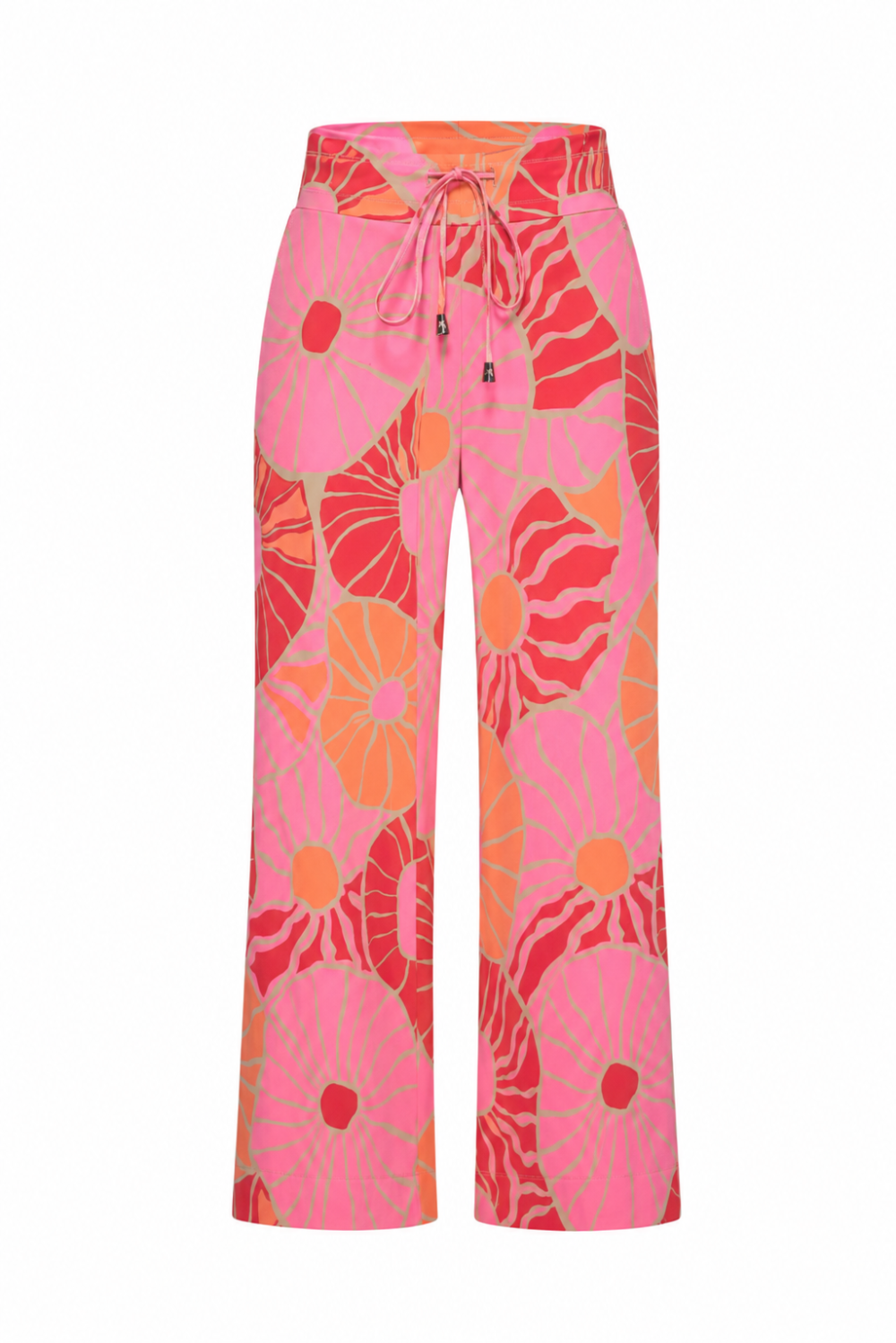 Mi Piace - Travelstof Broek Straight - Desert Anemone Print Coral