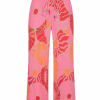 Mi Piace - Travelstof Broek Straight - Desert Anemone Print Coral