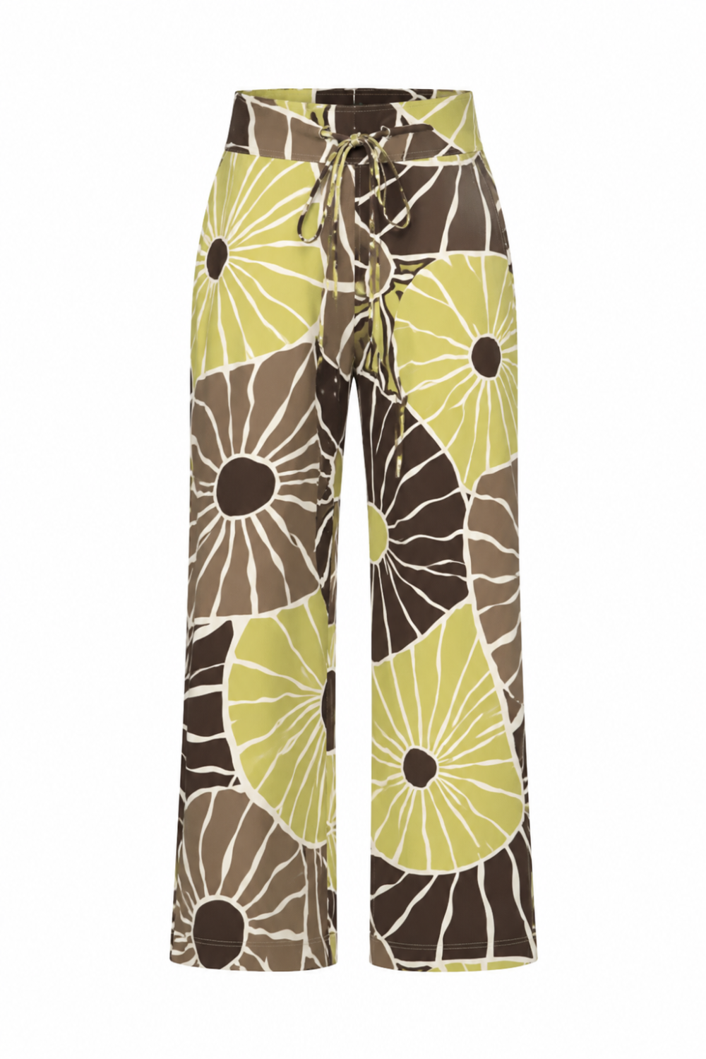 Mi Piace - Travelstof Broek Straight - Desert Anemone Print Sweet Pea