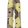 Mi Piace - Travelstof Broek Straight - Desert Anemone Print Sweet Pea
