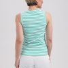 Lady Day - Sandy Travelstof Top - White/Atlantis