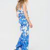 Mi Piace - Top Tropical Hibiscus Print - Nautic Blue