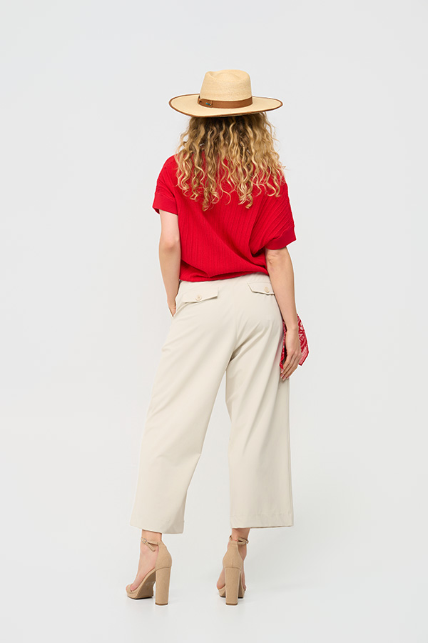 Mi Piace - Pullover Ajour - Red
