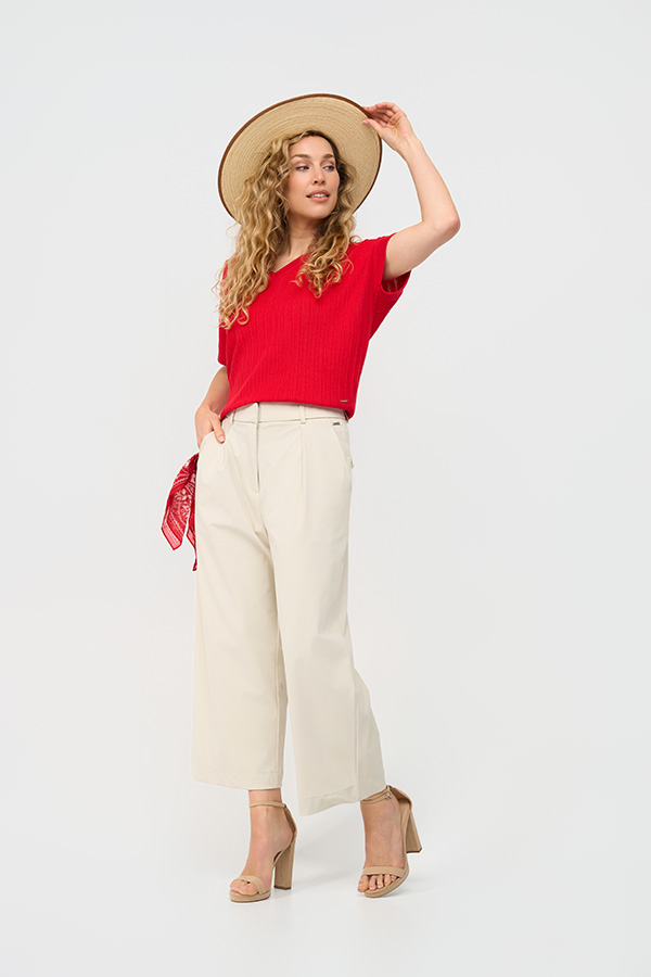 Mi Piace - Pullover Ajour - Red