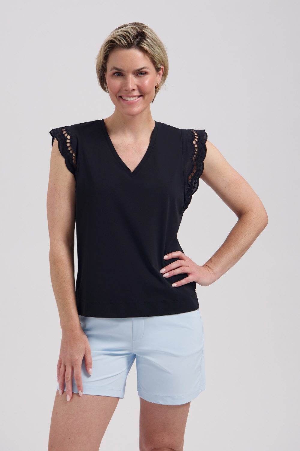 Lady Day - Lake Travelstof Top - Black