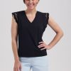 Lady Day - Lake Travelstof Top - Black