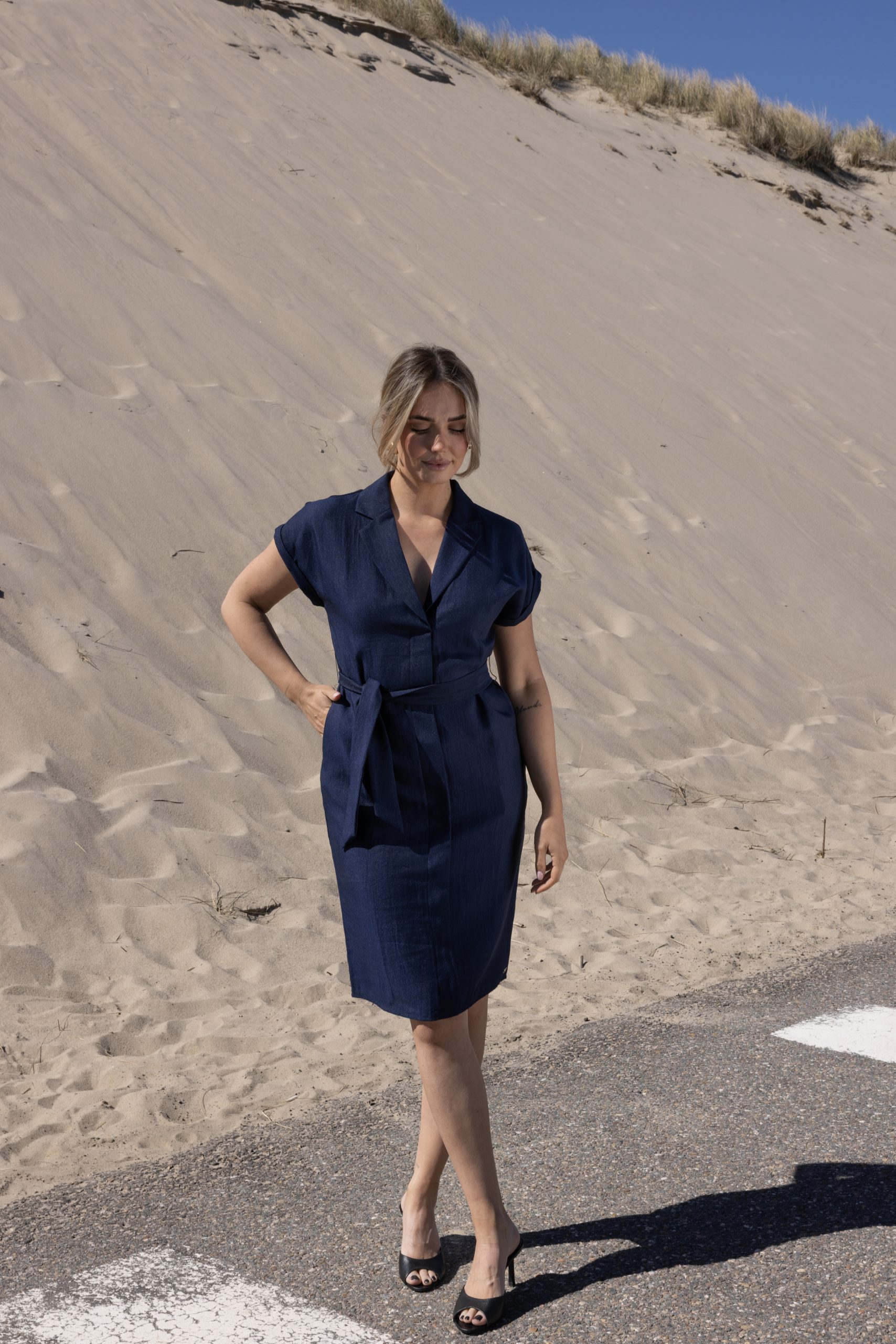 Kimara - Elin Dress - Dark Blue | Morgen in huis!