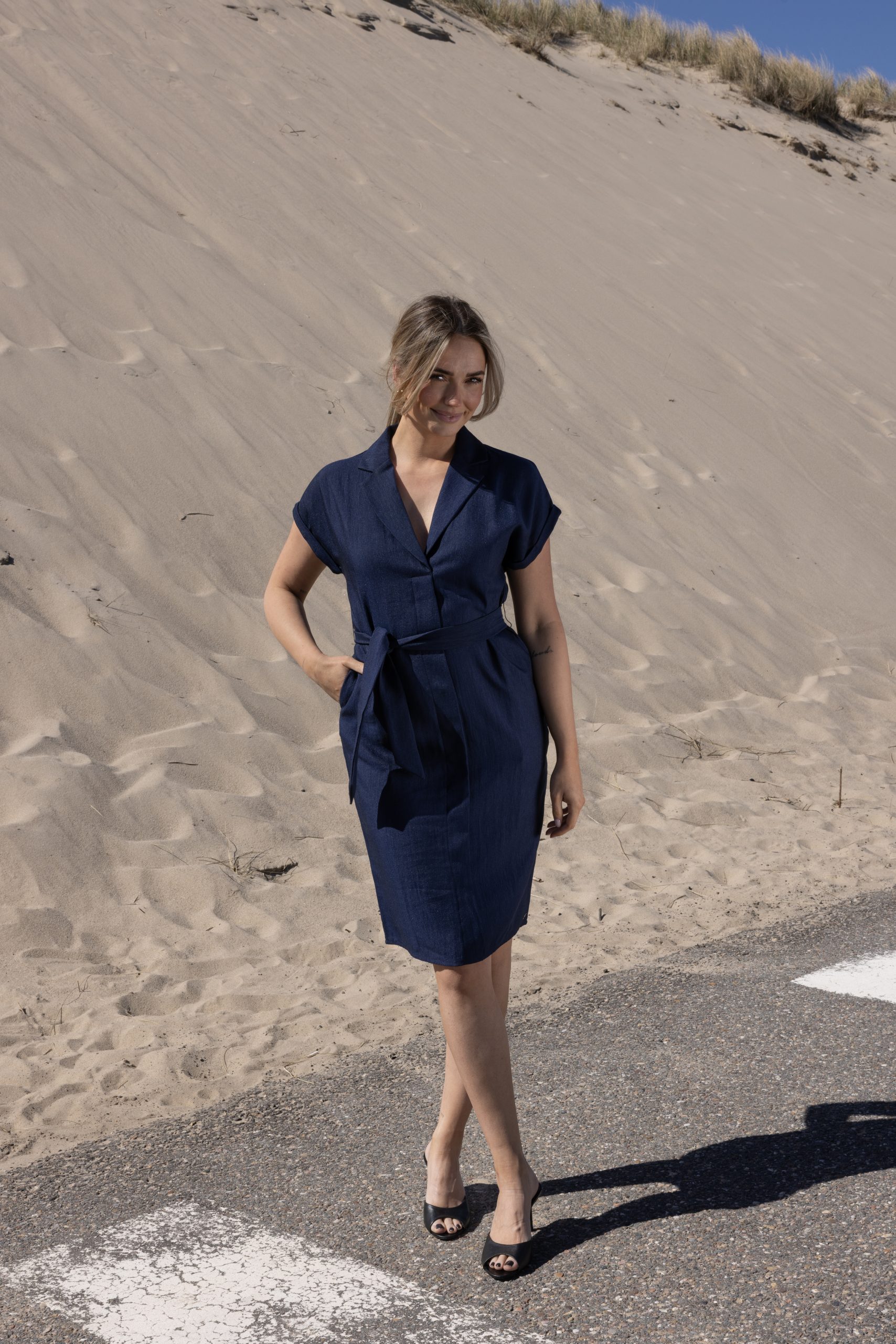 Kimara - Elin Dress - Dark Blue | Morgen in huis!