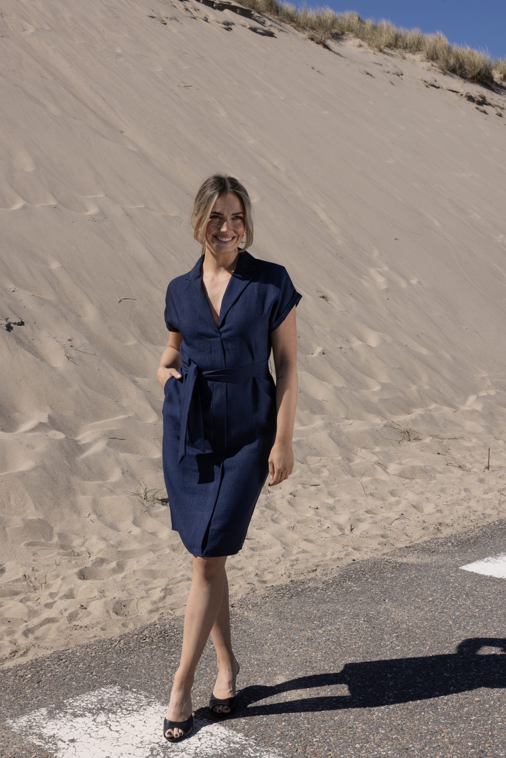 Kimara - Elin Dress - Dark Blue | Morgen in huis!