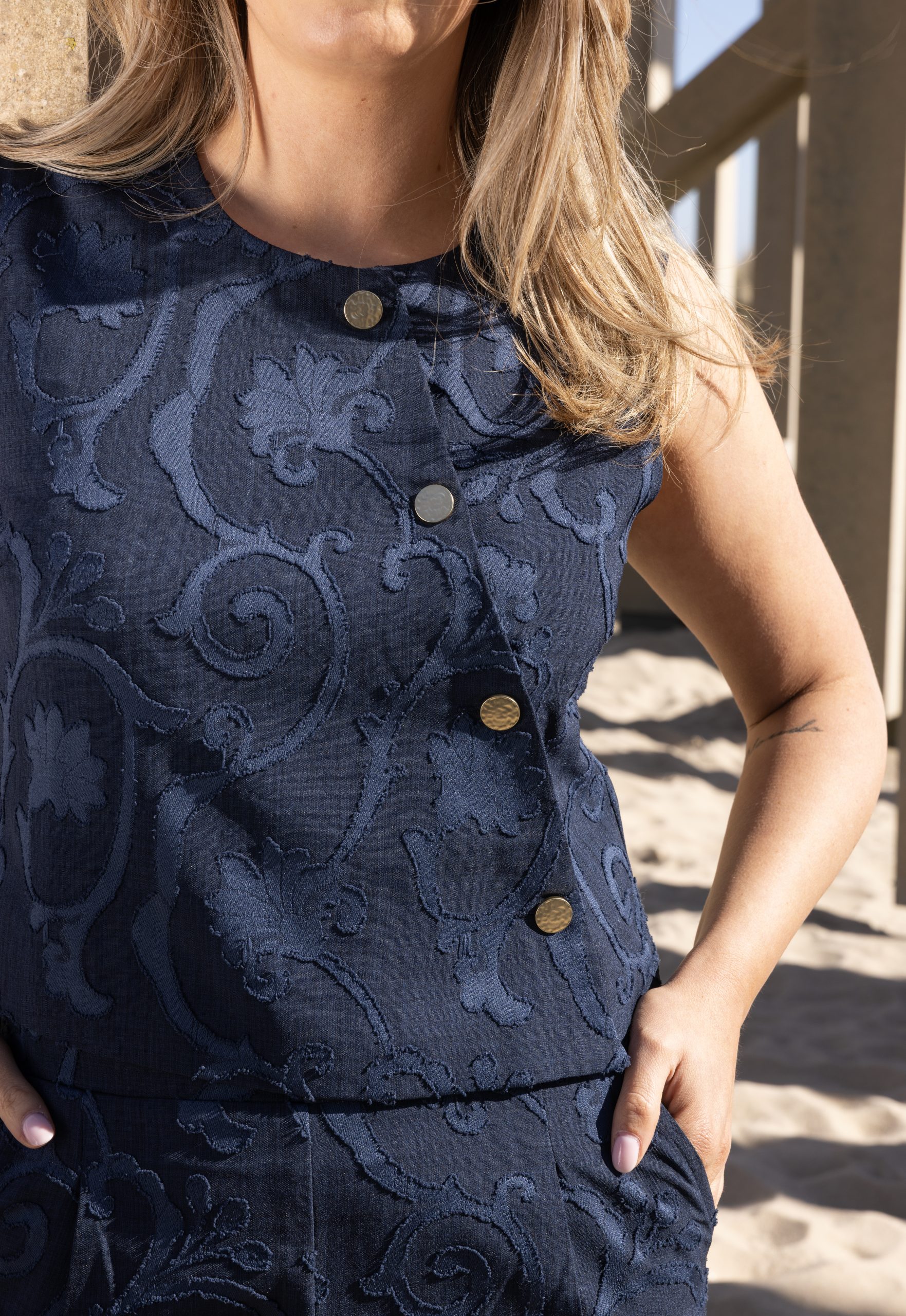 Kimara - Xena Gilet - Dark Blue | Morgen in huis!