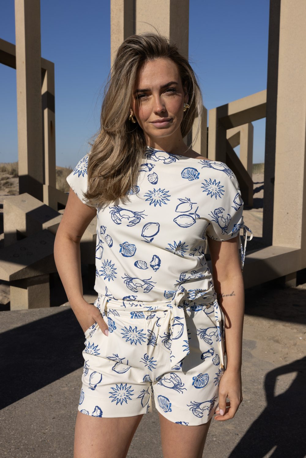 Kimara - Monica Top - Azzurro Sicillia | Morgen in huis!