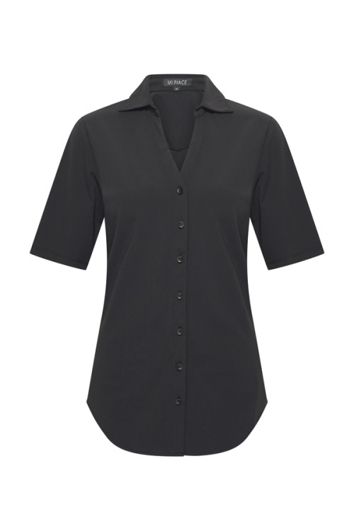 Mi Piace - Blouse V Neck - Black