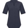Mi Piace - Blouse V Neck - Dark Blue