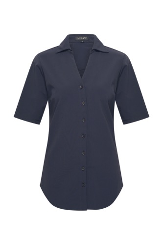 Mi Piace - Blouse V Neck - Dark Blue