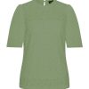 Mi Piace - Top Lace Short Sl. - Olive