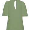 Mi Piace - Top Lace Short Sl. - Olive