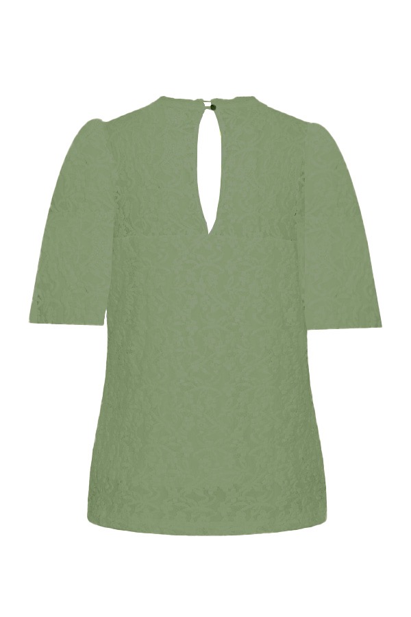 Mi Piace - Top Lace Short Sl. - Olive