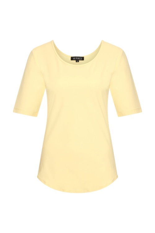 Mi Piace - T-Shirt Round Neck - Pastel Yellow