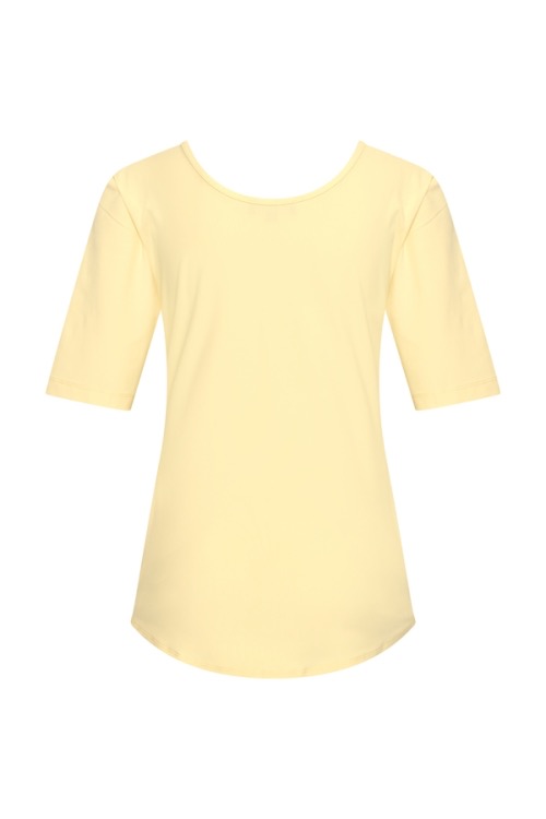Mi Piace - T-Shirt Round Neck - Pastel Yellow